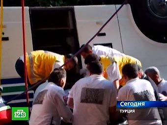 Место аварии в Анталье. Кадр телеканала НТВ Место аварии в Анталье. Кадр телеканала НТВ