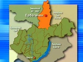 Ербогачен на карте. График ГТРК "Иркутск"