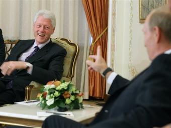 Встреча Владимира Путина и Билла Клинтона. Фото ©AP