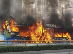 В Китае сгорел автобус с пассажирами