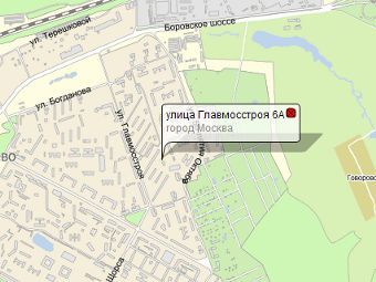 Место происшествия. Карта с сайта nakarte.rambler.ru