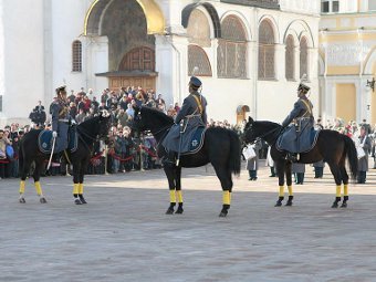 Развод караулов в Кремле. Фото Евгения Раздобарина, Lenta.Ru 