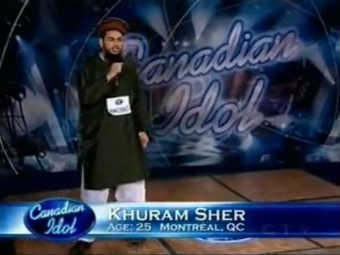 Харрам Шер во время выступления перед жюри Canadian Idol. Кадр из ролика на YouTube Харрам Шер во время выступления перед жюри Canadian Idol. Кадр из ролика на YouTube