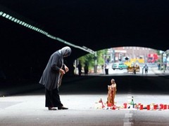 На месте давки на Love Parade в Дуйсбурге. Фото (c)AFP