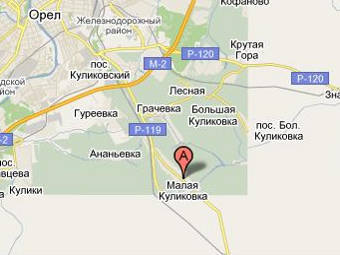 Село Малая Куликовка на карте. Изображение с сайта maps.google.ru