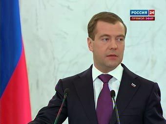 Дмитрий Медведев. Кадр телеканала "Россия 24"