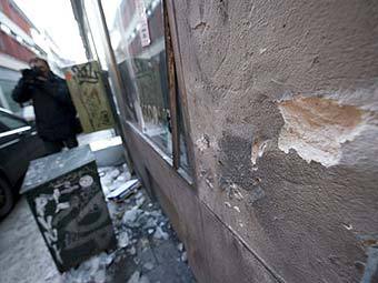 Место взрыва в Стокгольме. Фото (c)AFP Место взрыва в Стокгольме. Фото (c)AFP