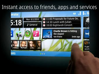 Интерфейс Symbian 3. Изображение с сайта symbian.com