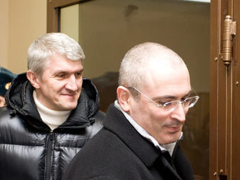 Платон Лебедев и Михаил Ходорковский. Фото Юрия Тимофеева, "Радио Свобода"