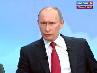 Владимир Путин. Кадр телеканала "Россия 24"
