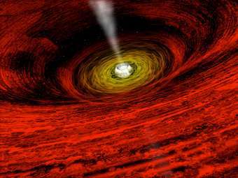 Вращающаяся черная дыра глазами художника. Изображение A. Hobart, CXC Вращающаяся черная дыра глазами художника. Изображение A. Hobart, CXC