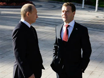 Владимир Путин и Дмитрий Медведев. Фото пресс-службы президента РФ