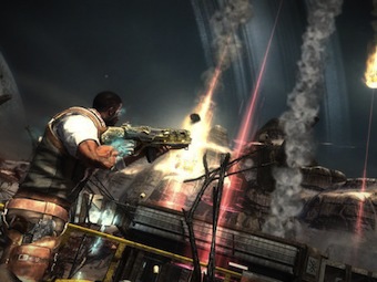 Скриншот из игры Starhawk