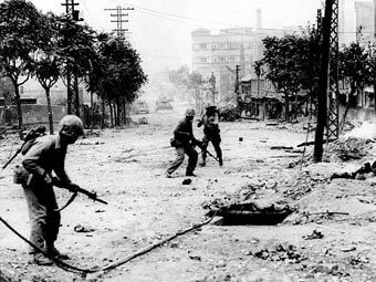 Район боев в Сеуле, 1950 год. Фото с сайта navy.mil Район боев в Сеуле, 1950 год. Фото с сайта navy.mil