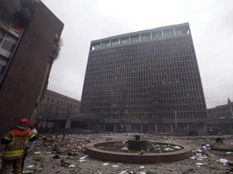Место взрыва в Осло. Фото (c)AFP Место взрыва в Осло. Фото (c)AFP