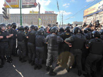 Акция на Триумфальной площади. Фото "Ленты.ру", архив
