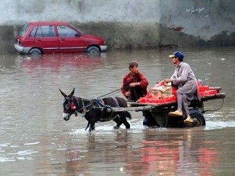 Наводнение в Пакистане. Фото (c)AFP Наводнение в Пакистане. Фото (c)AFP