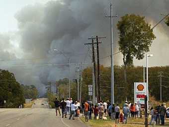 Пожар в округе Бэстроп. Фото ©AFP