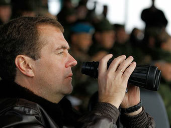 Dmitry Medvedev assistiu a fase final da doutrina estratégica "Centro-2011"