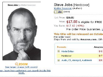 Скриншот страницы с книгой "Steve Jobs"