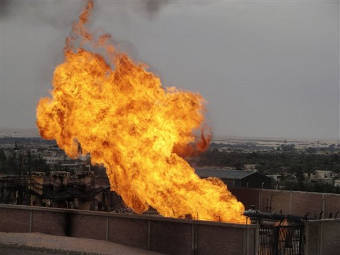 Взрыв на газопроводе в Египте. Фото ©AP
