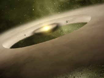 Протопланетный диск вокруг звезды. Иллюстрация NASA/JPL-Caltech/T. Pyle (SSC)