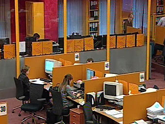 Зал ММВБ. Кадр "Первого канала", архив