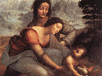 "Святая Анна с Мадонной и младенцем Христом" Леонардо Да Винчи