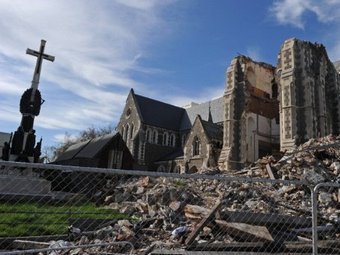 Последствия землетрясения в Крайстчерче в феврале 2011 года. Фото (c)AFP Последствия землетрясения в Крайстчерче в феврале 2011 года. Фото (c)AFP