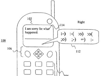 Иллюстрация из патента "Метод и аппарат ввода смайликов"