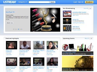 Главная страница Ustream
