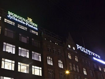 Редакции газет Politiken и Jyllands-Posten. Фото (c)AFP Редакции газет Politiken и Jyllands-Posten. Фото (c)AFP