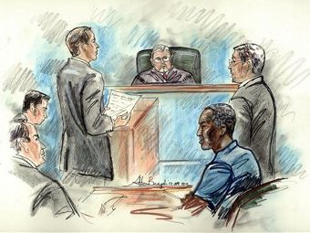 Мухаммед Сааили Шибин (справа внизу). Рисунок из зала суда, переданный (c)AP Мухаммед Сааили Шибин (справа внизу). Рисунок из зала суда, переданный (c)AP