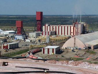 Шахта Potash Corporation of Saskatchewan, где произошел пожар. Кадр CBC News Шахта Potash Corporation of Saskatchewan, где произошел пожар. Кадр CBC News