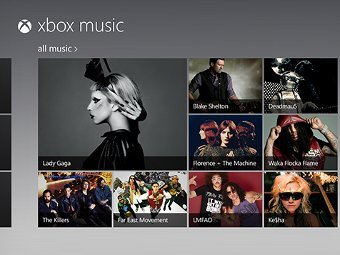 Интерфейс Xbox Music, изображение с сайта The Verge