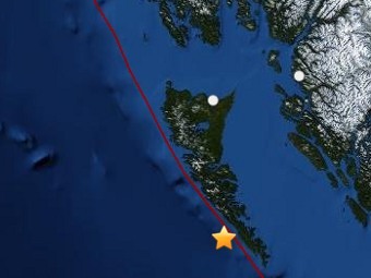Эпицентр землетрясения, произошедшего 30 октября, на карте Геологической службы США