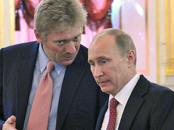 Владимир Путин и Дмитрий Песков. Фото Коммерсантъ, Дмитрий Азаров