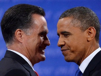 Барак Обама и Митт Ромни. Фото ©AFP