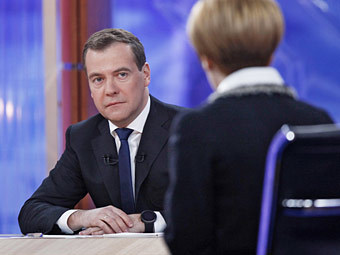 Дмитрий Медведев на встрече с журналистами федеральных телеканалов. Фото РИА Новости, Дмитрий Астахов