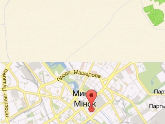 Минск на картах Apple (сверху) и Google (снизу)