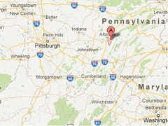 Фрэнкстаун на карте Пенсильвании. Изображение с сайта maps.google.com