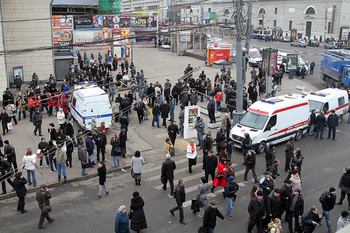 Фоторепортаж о взрывах в московском метро. 