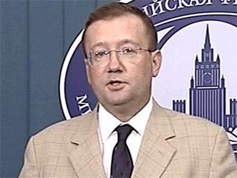 Официальный представитель российского МИДа Александр Яковенко. Кадр НТВ, архив
