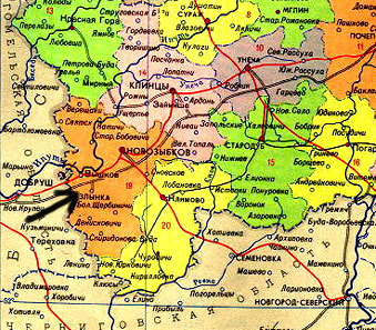 Карта брянской обл подробно с городами и деревнями