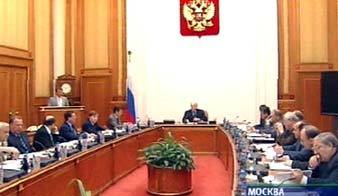 Заседание правительства России. Съемка НТВ, архив, 2004 год
