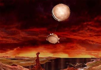 ������� ������������ ����� Huygens. ����������� � ������������ ����� NASA