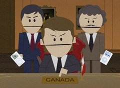 Карикатура на канадцев в мультсериале "Южный парк"