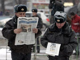 Московские милиционеры. Фото ©AFP